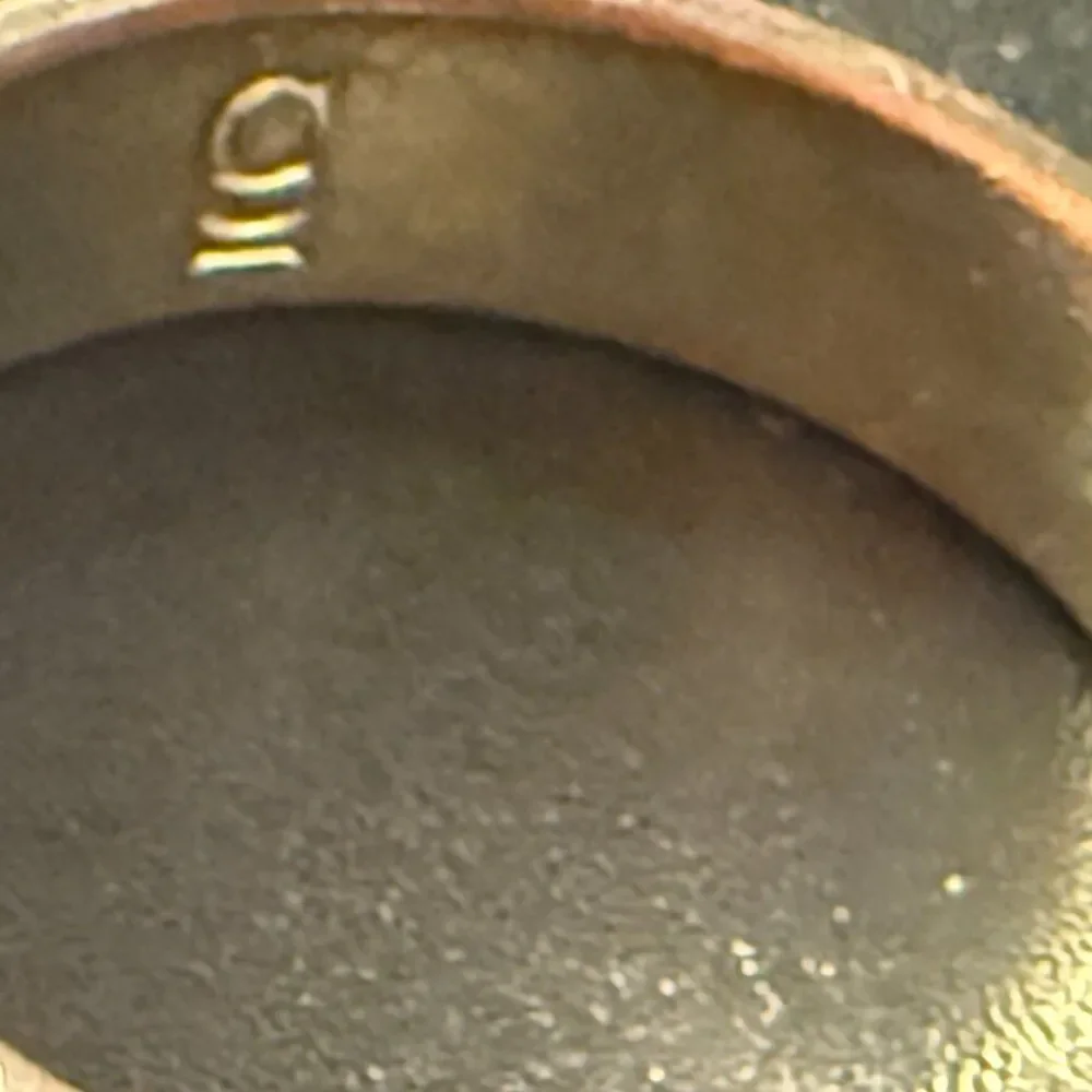 Men's Vintage ICQ Natural Stone Tiger Eye Band Ring Size 9